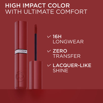 L'Oreal Paris Infallible Laque Resistance Liquid Lipstick, 16H Lacquer Shine - 550 Noir Cherry