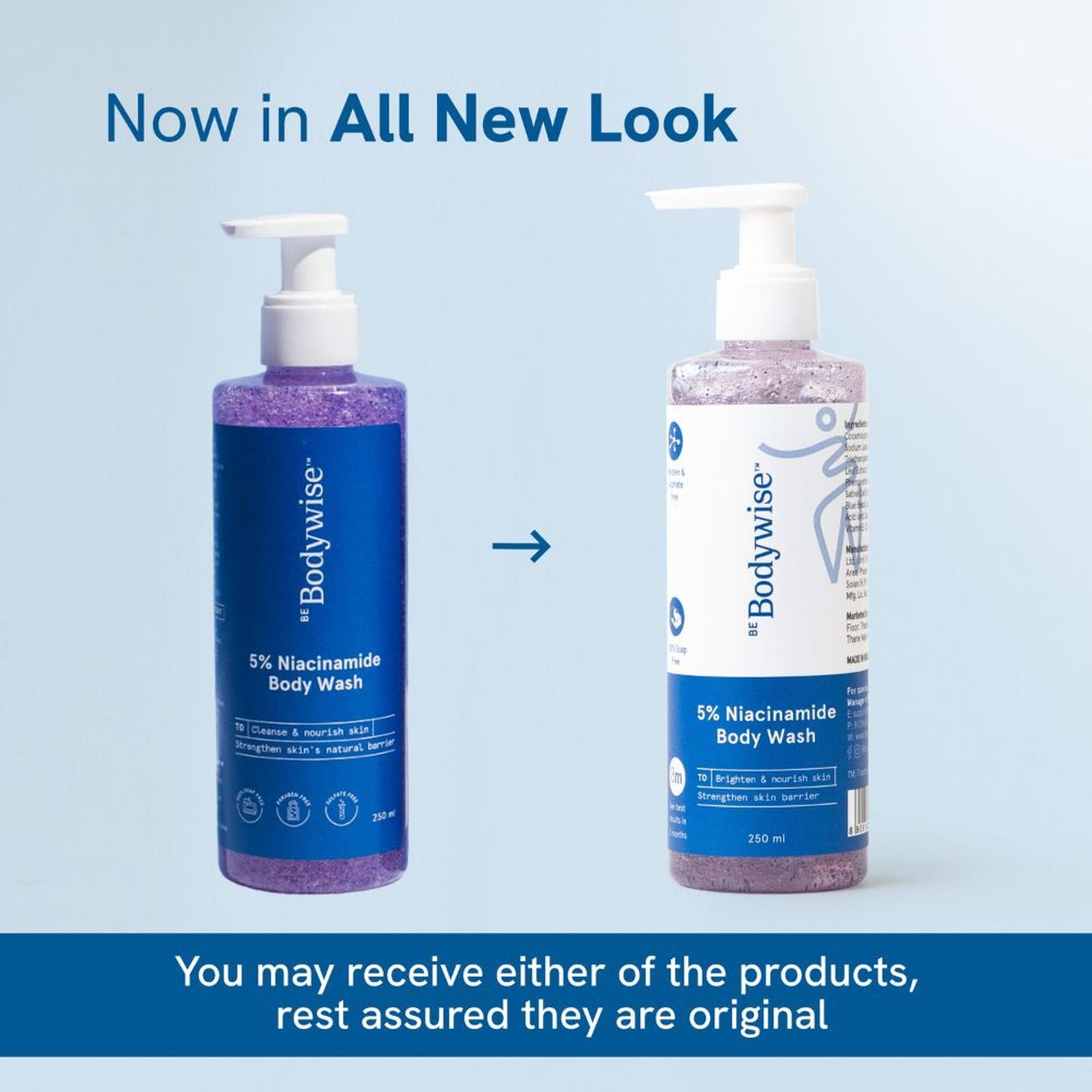 Be Bodywise 5% Niacinamide Body Wash with Aloe Vera Extract For Intense Hydration & Deep Cleansing