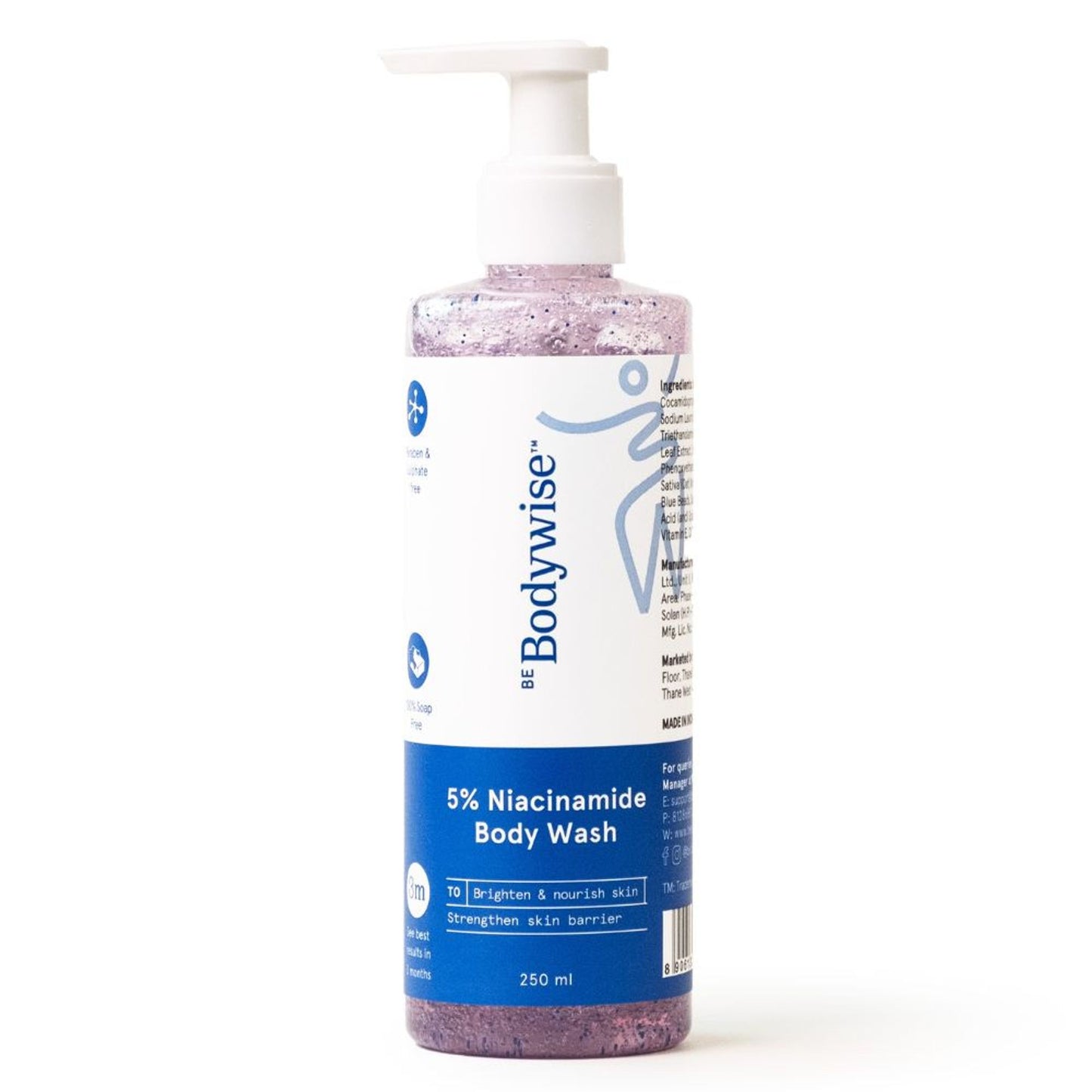 Be Bodywise 5% Niacinamide Body Wash with Aloe Vera Extract For Intense Hydration & Deep Cleansing