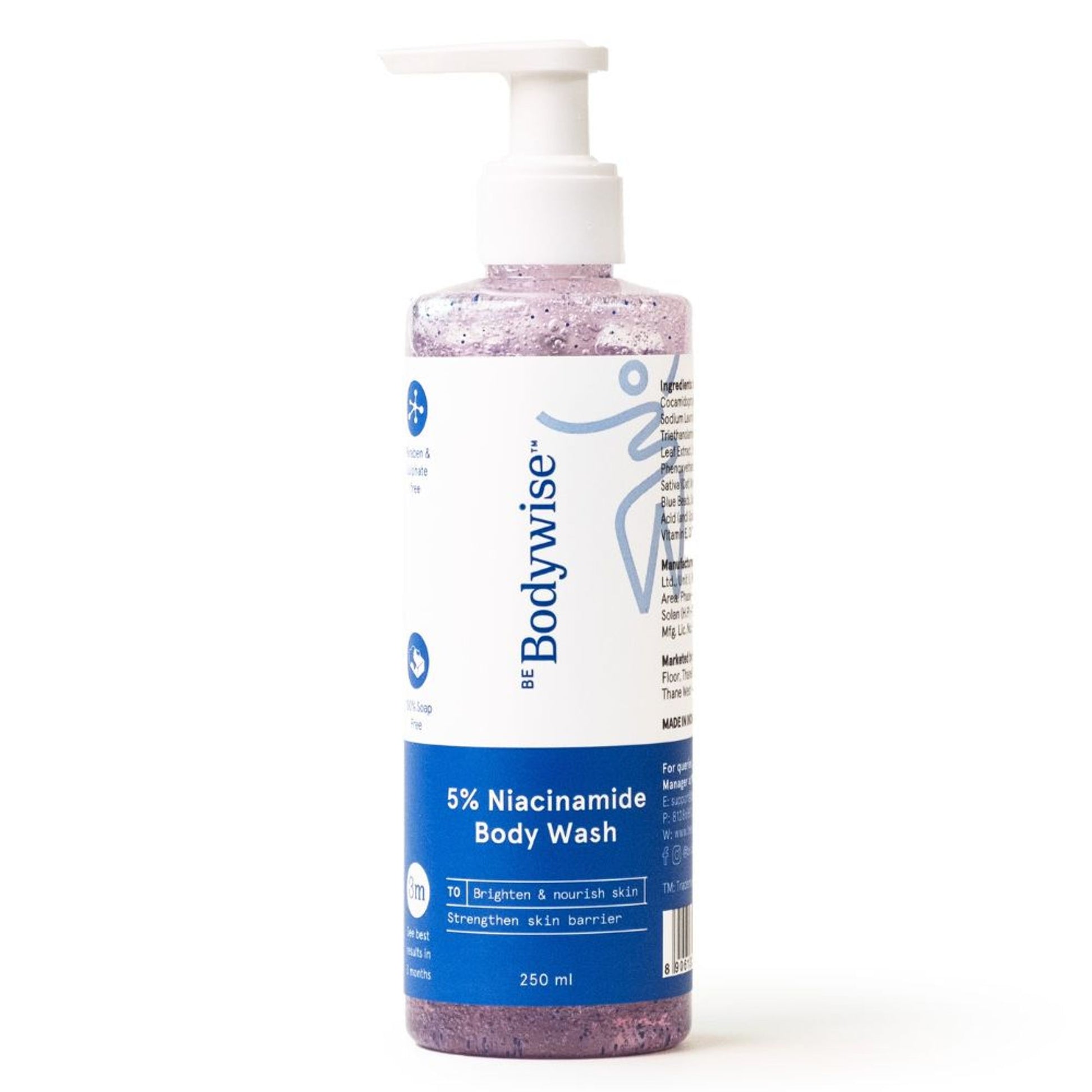 Be Bodywise 5% Niacinamide Body Wash with Aloe Vera Extract For Intense Hydration & Deep Cleansing