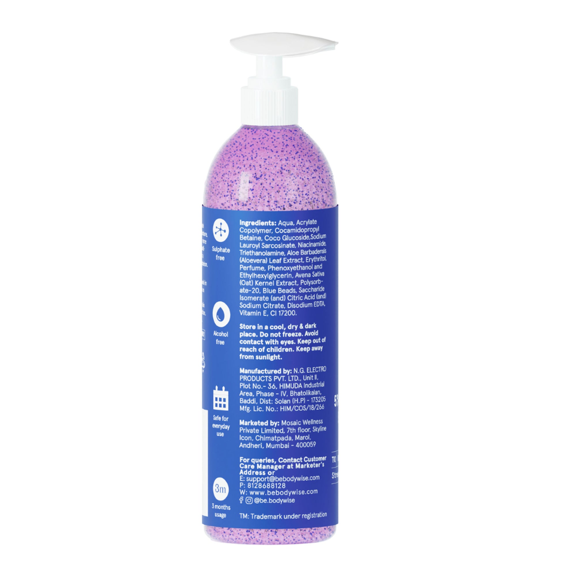 Be Bodywise 5% Niacinamide Body Wash with Aloe Vera Extract For Intense Hydration & Deep Cleansing