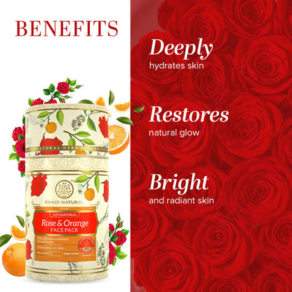 Khadi Natural Rose & Orange Face Pack