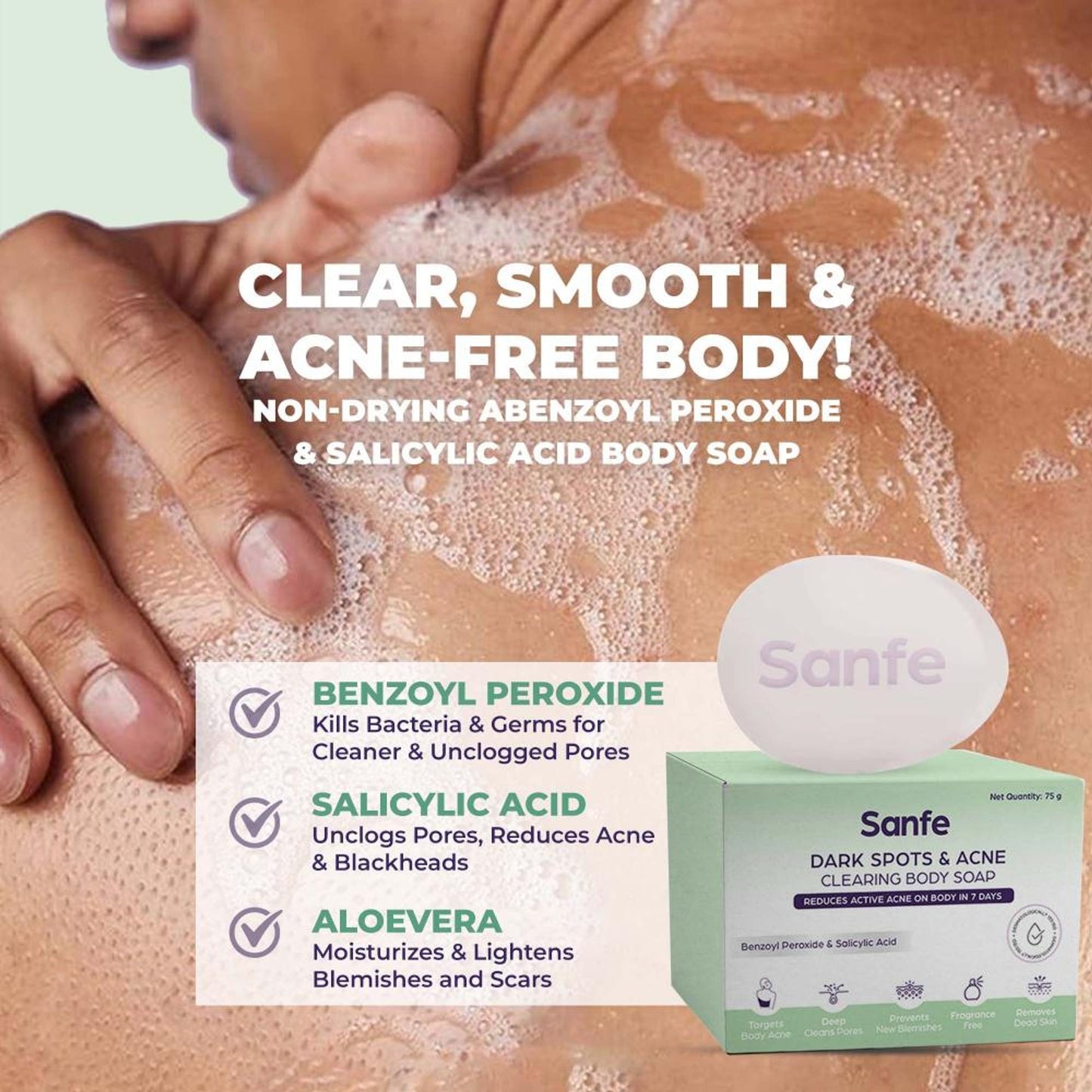 Sanfe Dark Spots & Acne Clearing Body Soap