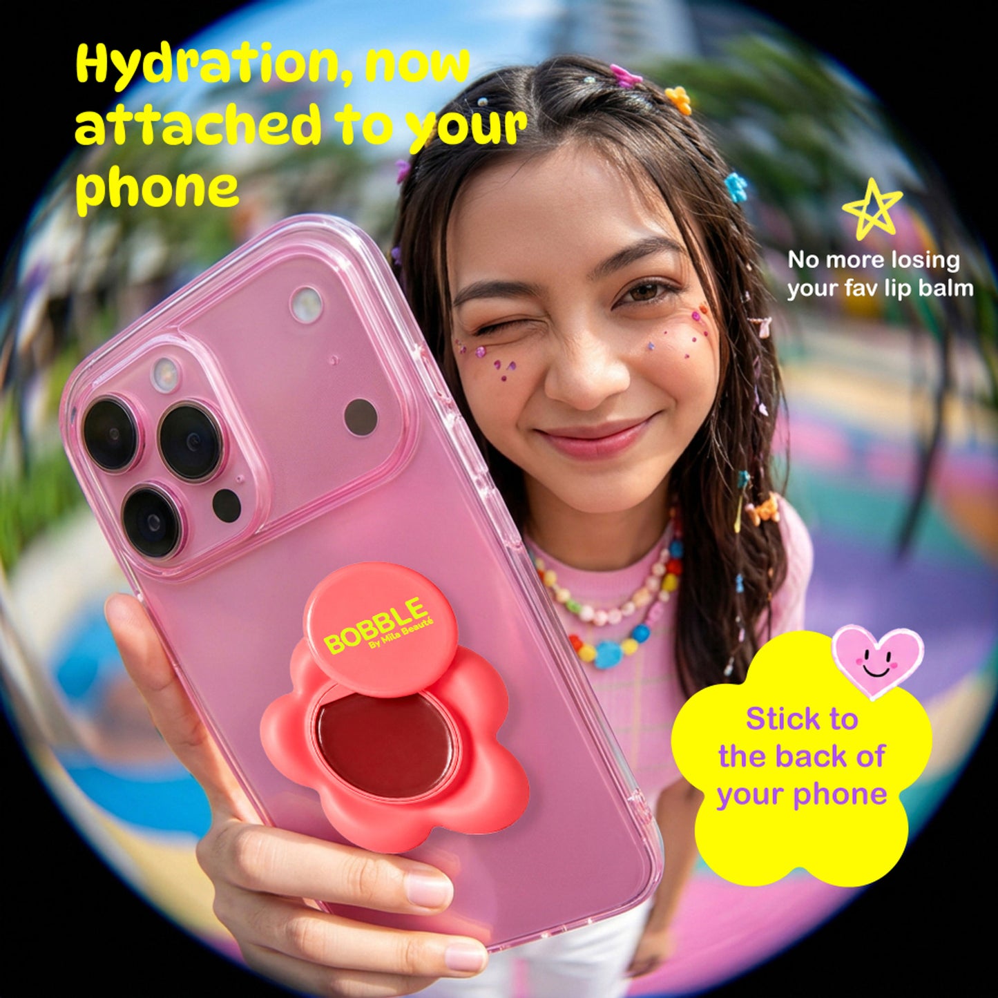 Mila Beauté Bobble Gloss Lip Balm Phone Pod - Watermelon Bite