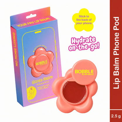 Mila Beauté Bobble Gloss Lip Balm Phone Pod - Peach Sorbet