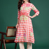 Dhiyona IE Floral Printed Regular Pure Cotton Kurta with Trousers
