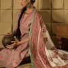 Indyancart IE Floral Printed Pure Cotton Kurta Straight Kurta With Salwar And Dupatta