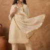 Dhiyona VA Women'sYoke Design V-Neck Straight Kurta With Trousers & Dupatta