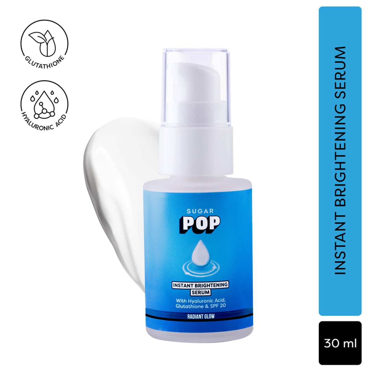 SUGAR POP Instant Brightening Serum With Hyaluronic Acid And Glutathione SPF 20