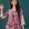 Dhiyona VA Women's Paisley Printed Regular Pure Cotton Kurta with Trousers