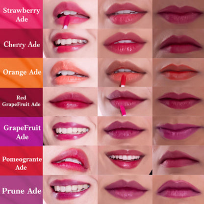 ETUDE Dear Darling Water Gel Lip and Cheek Tint in shade 03 Orange, featuring a vibrant orange lipstick and cheek tint on a white background.