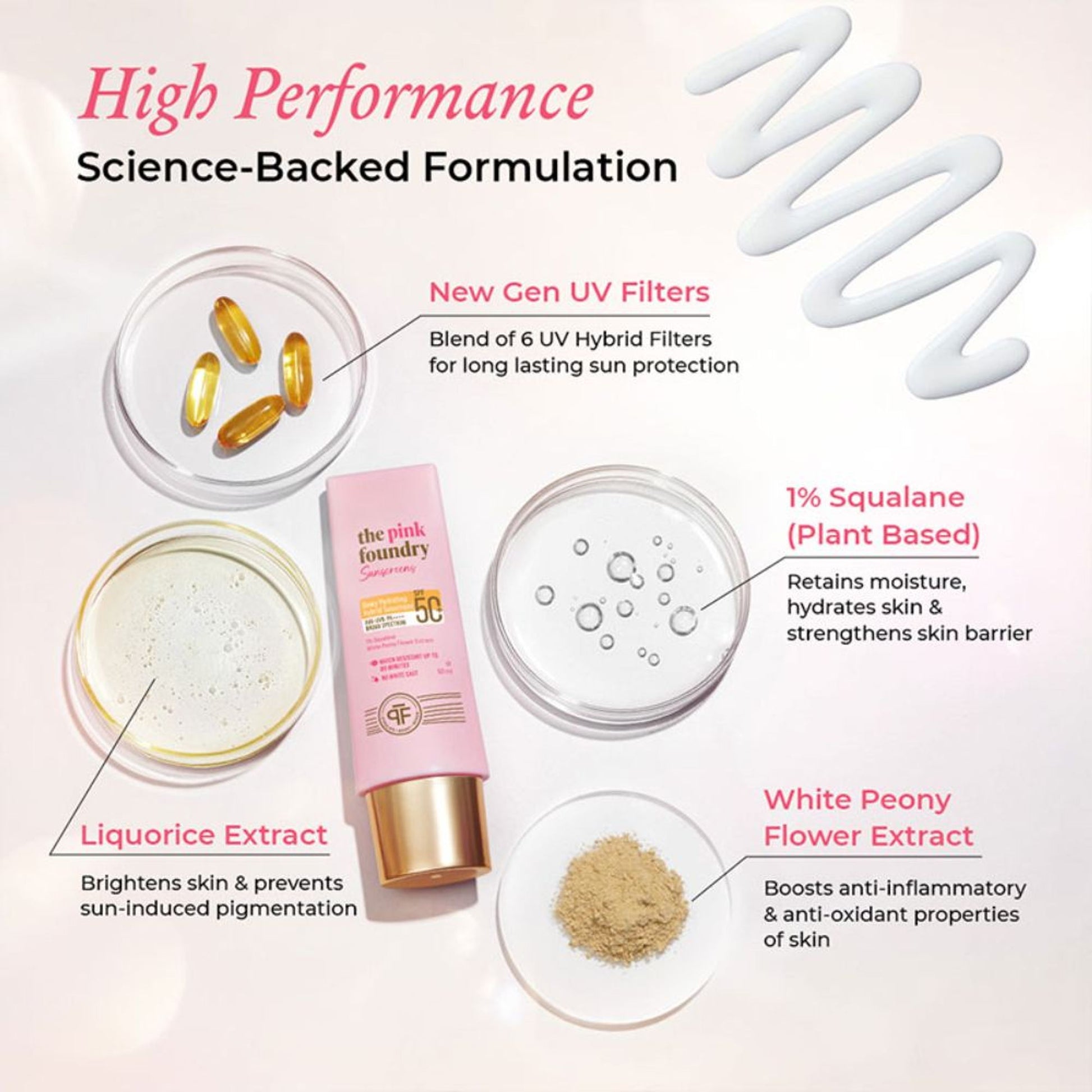 The Pink Foundry Dewy Hydrating Hybrid Sunscreen SPF 50+