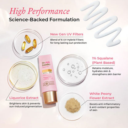 The Pink Foundry Dewy Hydrating Hybrid Sunscreen SPF 50+