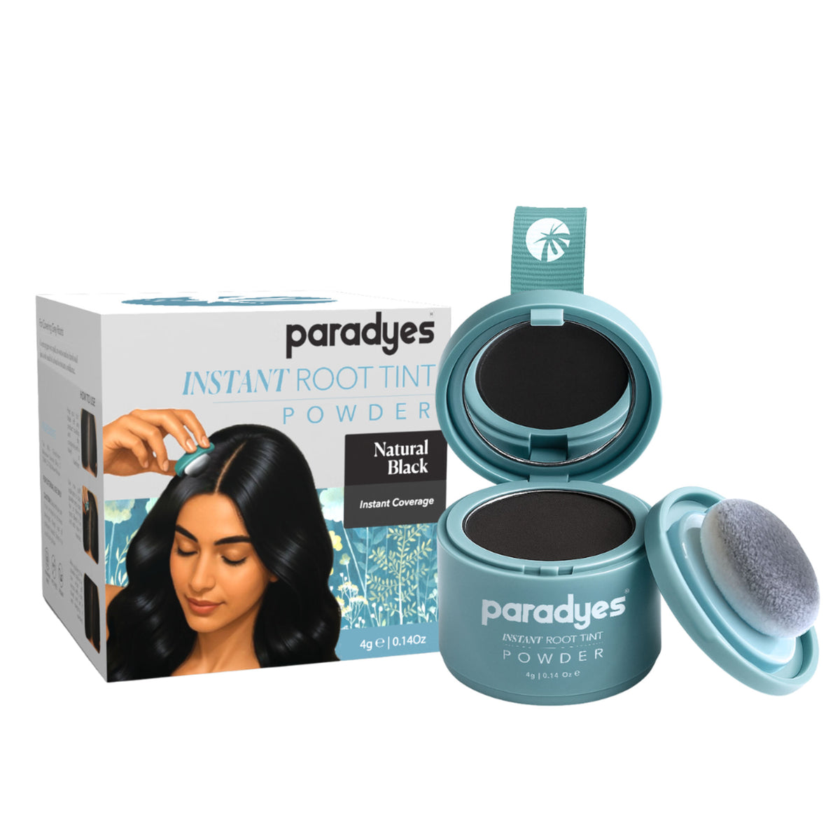Paradyes Instant Root Cover - Up Hair Powder Tint - Natural Black
