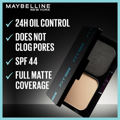 Maybelline New York Fit Me Ultimate Powder Foundation, 24 hr Oil Control + SPF 44 - Porcelain - Shade 310