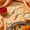 Dhiyona Set Of 2 Artificial Stones & Beads Bhaiya Bhabhi Rakhi With Roli Chawal Chandan