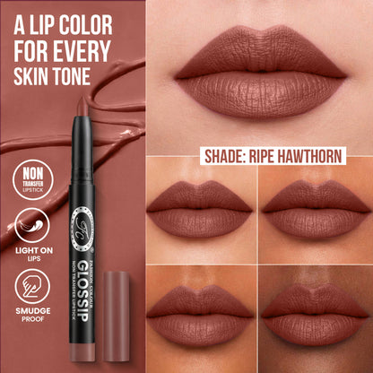 FASHION COLOUR Glossip Non-Transfer Lipstick - Ripe Hawthorn