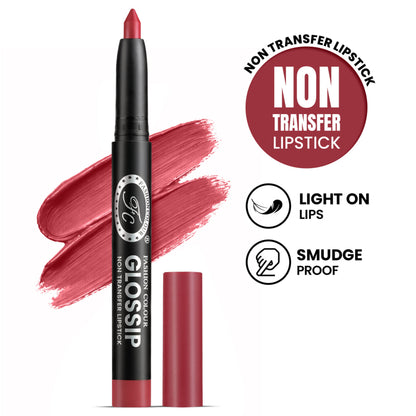 FASHION COLOUR Glossip Non-Transfer Lipstick - Spicy Ruby