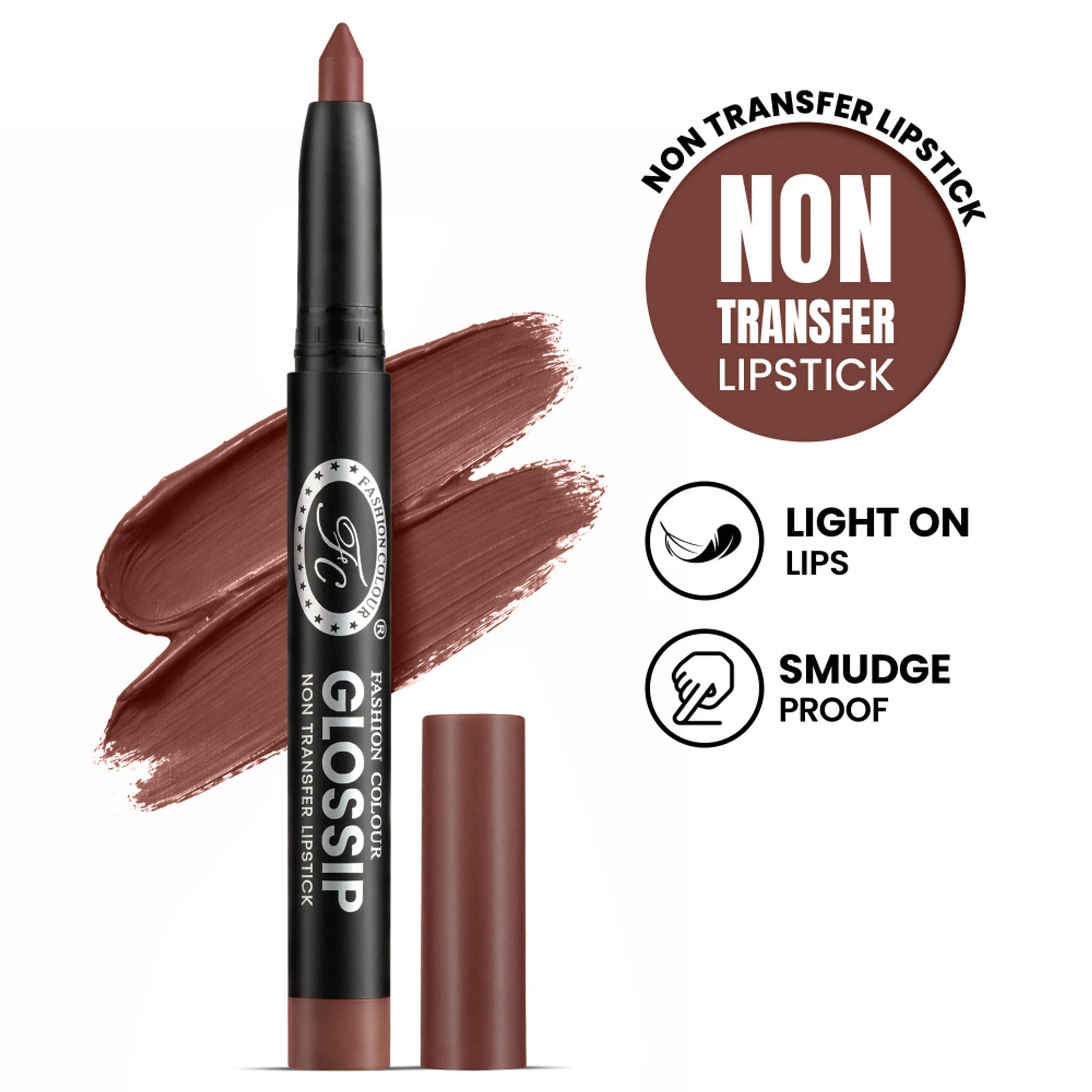 FASHION COLOUR Glossip Non-Transfer Lipstick - Rich Grape