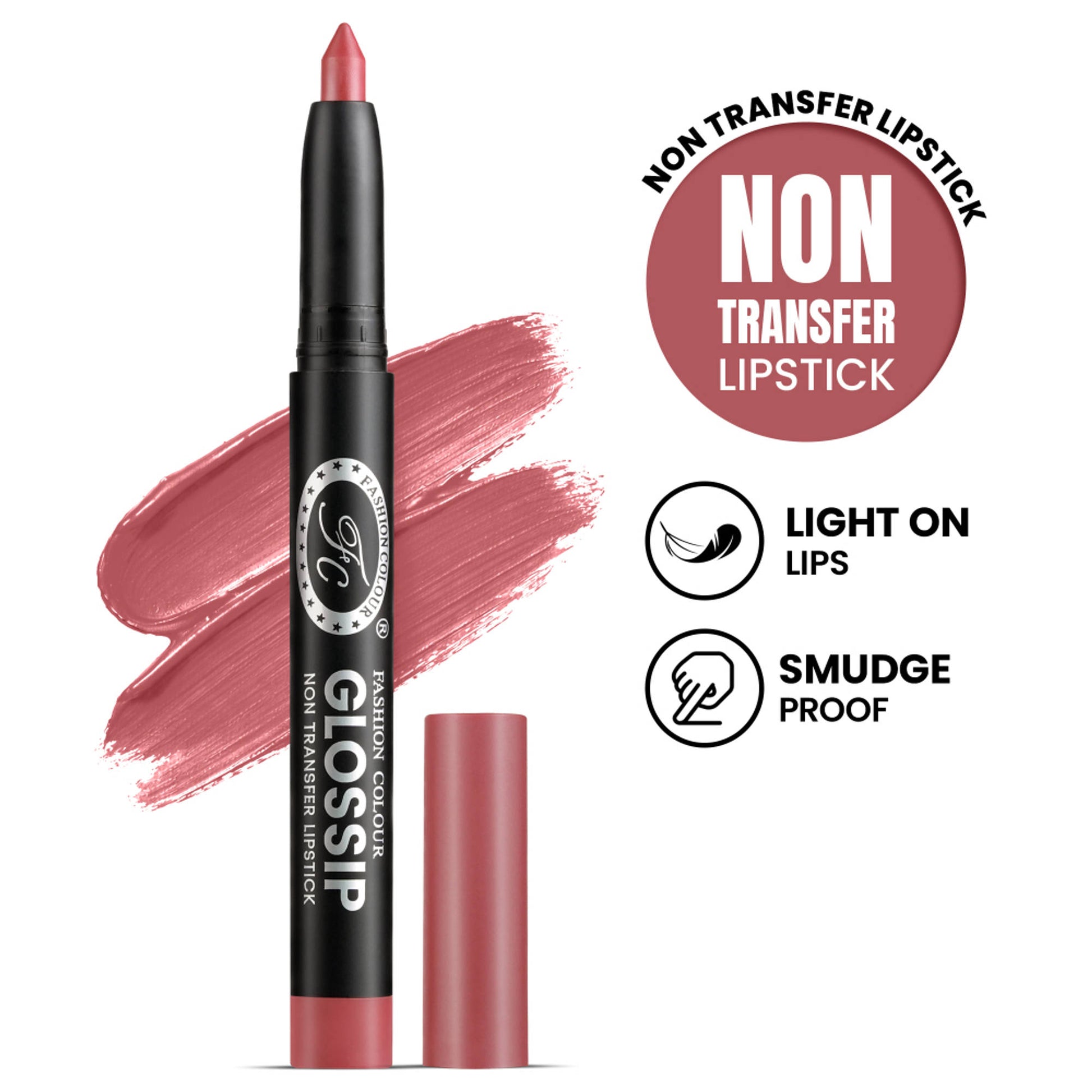 FASHION COLOUR Glossip Non-Transfer Lipstick - Conch Shell