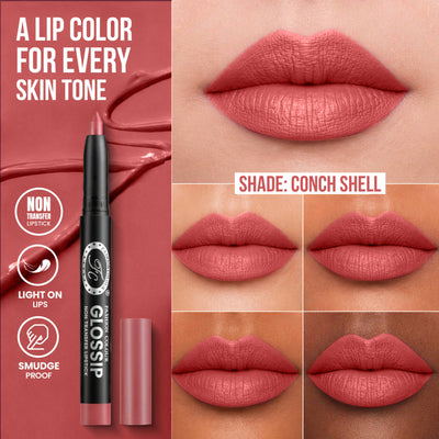 FASHION COLOUR Glossip Non-Transfer Lipstick - Conch Shell