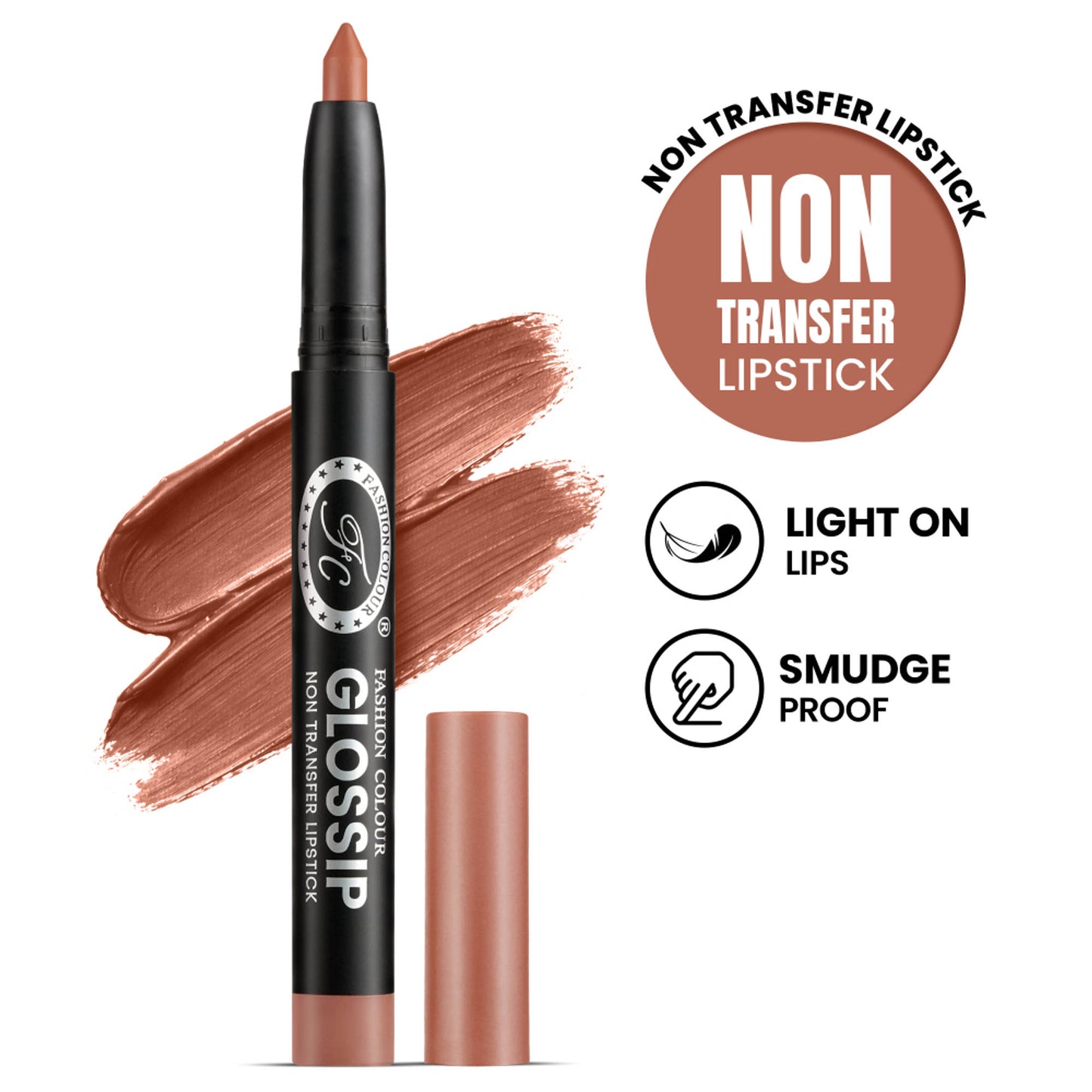FASHION COLOUR Glossip Non-Transfer Lipstick - Mineral