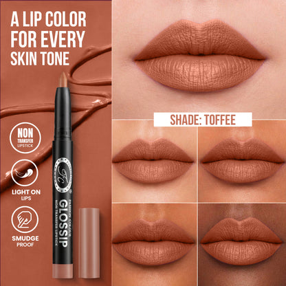 FASHION COLOUR Glossip Non-Transfer Lipstick - Toffee