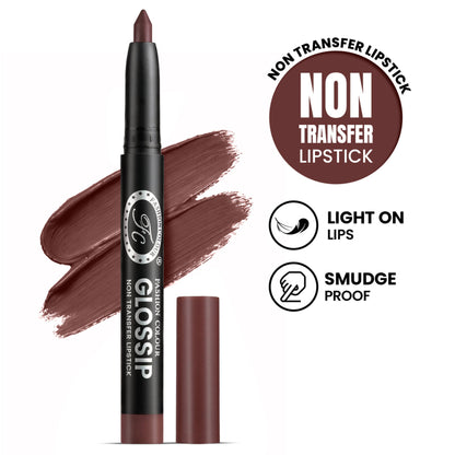 FASHION COLOUR Glossip Non-Transfer Lipstick - Mulberry