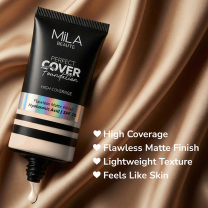 Mila Beauté Perfect Cover Foundation Flawless Matte Finish - 04 Neutral