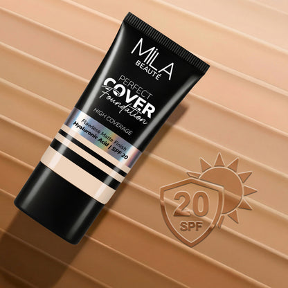 Mila Beauté Perfect Cover Foundation Flawless Matte Finish - 04 Neutral