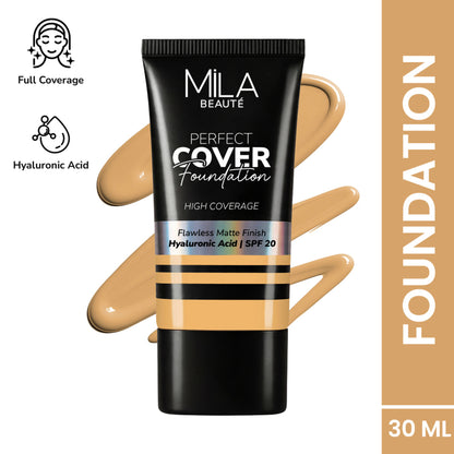 Mila Beauté Perfect Cover Foundation Flawless Matte Finish - 05 Golden