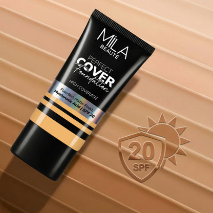 Mila Beauté Perfect Cover Foundation Flawless Matte Finish - 05 Golden