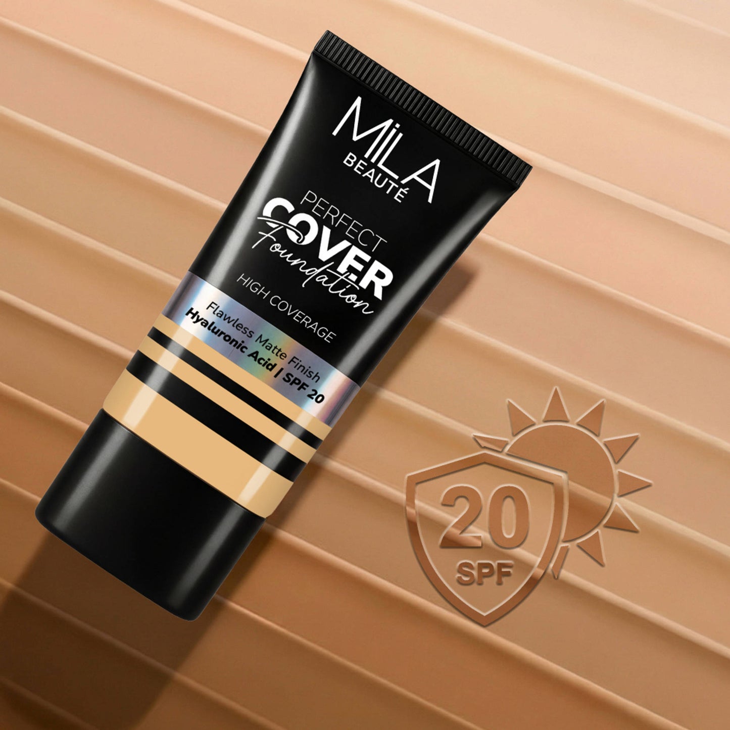 Mila Beauté Perfect Cover Foundation Flawless Matte Finish - 06 Latte