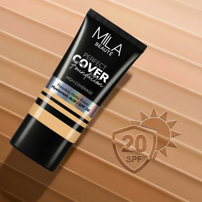 Mila Beauté Perfect Cover Foundation Flawless Matte Finish - 06 Latte