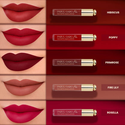 Parul Garg Beauty 5 Silk Matte Liquid Lipstick Long-Lasting, Smudge-Proof - Bridal Must-Haves