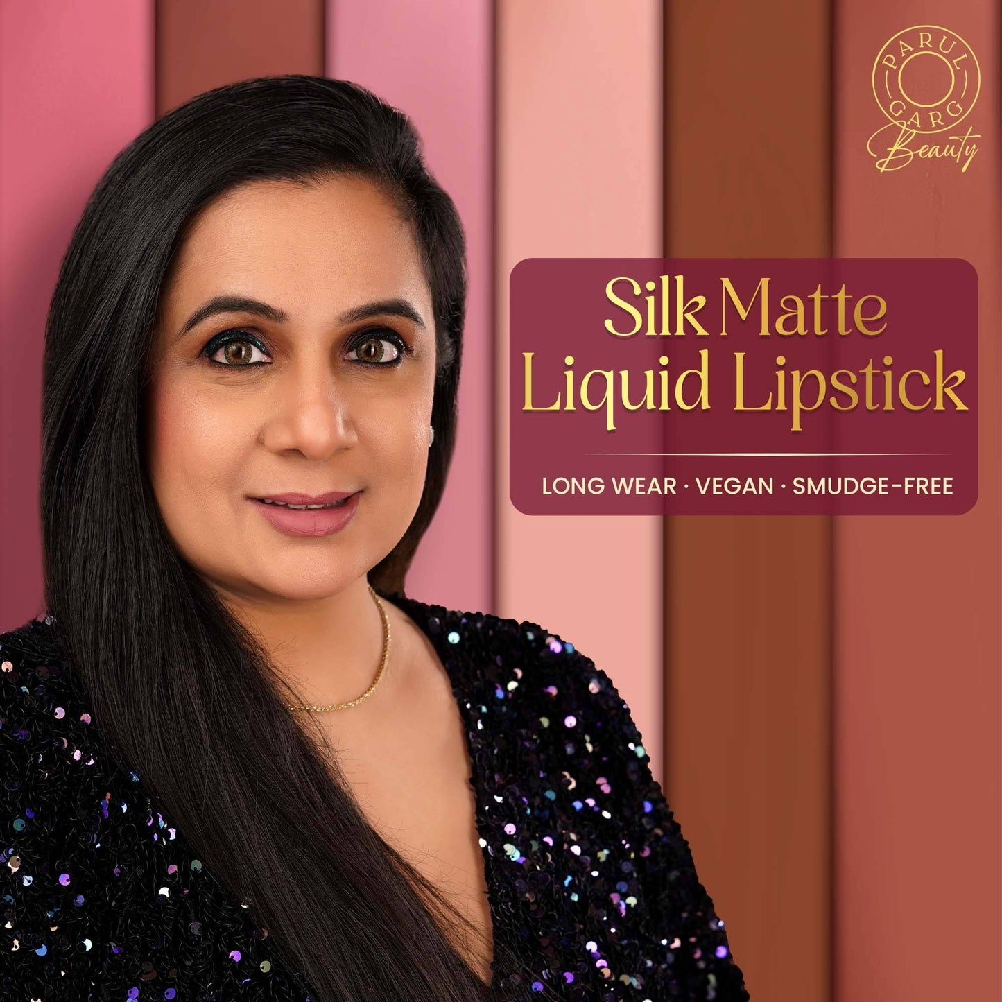 Parul Garg Beauty 5 Silk Matte Liquid Lipstick Long-Lasting, Smudge-Proof - Neutral Collection