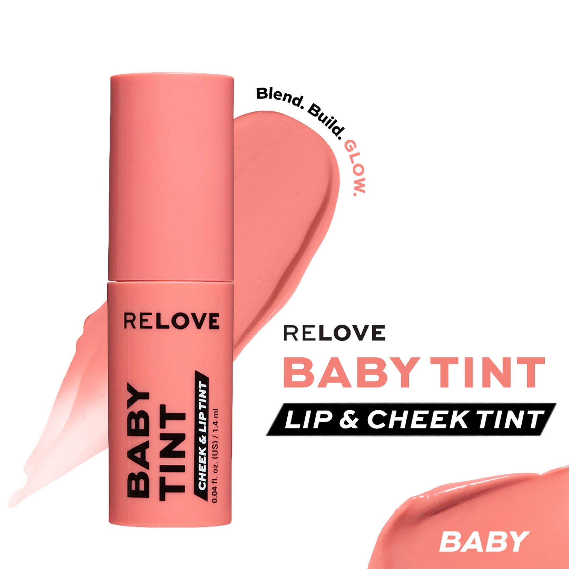 Makeup Revolution Relove Baby Lip & Cheek Tint - Long Lasting - Soft & Glowy Finish - Baby