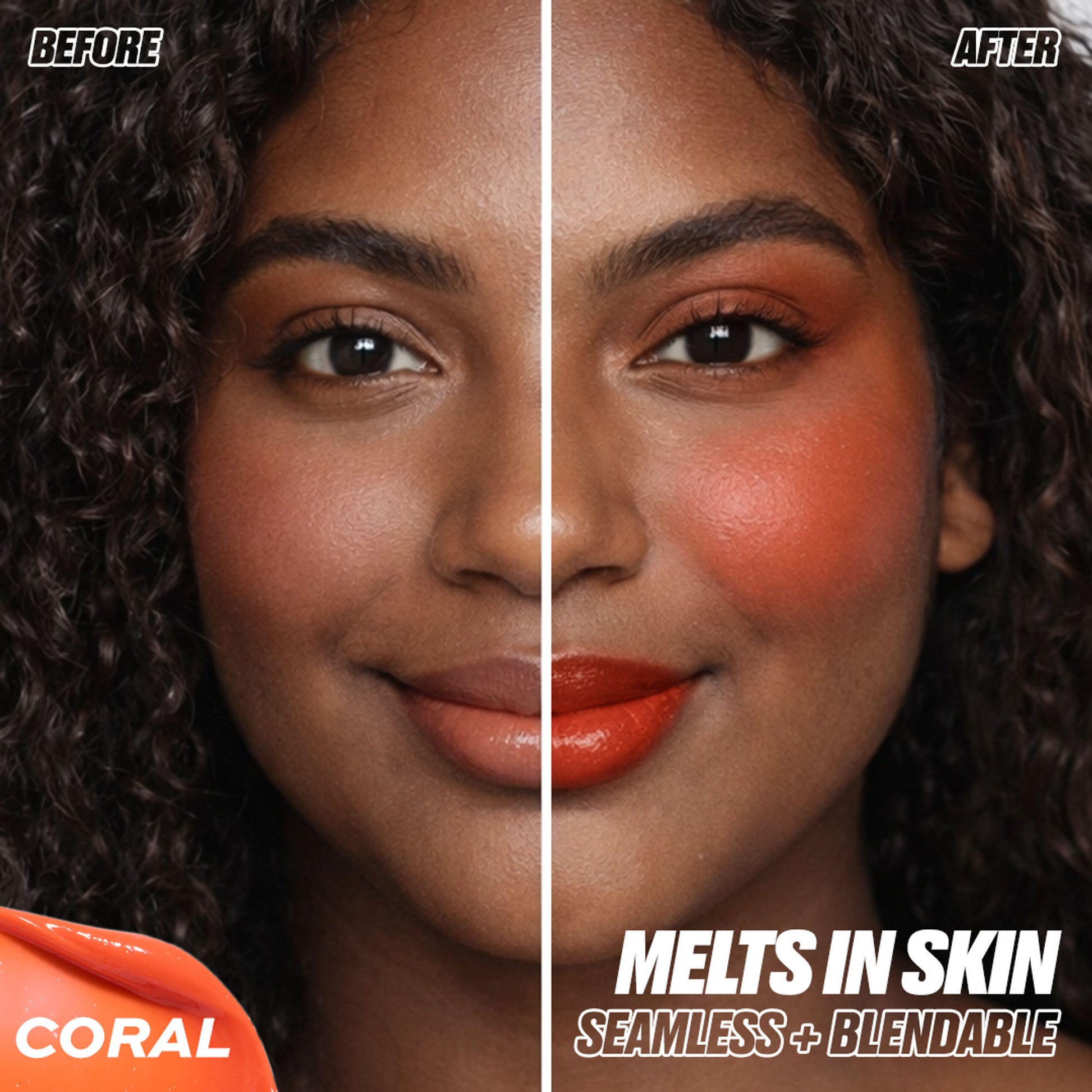 Makeup Revolution Relove Baby Lip & Cheek Tint - Long Lasting - Soft & Glowy Finish - Coral