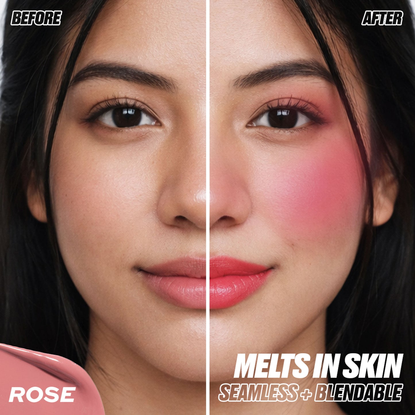 Makeup Revolution Relove Baby Lip & Cheek Tint - Long Lasting - Soft & Glowy Finish - Rose