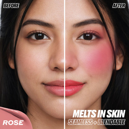 Makeup Revolution Relove Baby Lip & Cheek Tint - Long Lasting - Soft & Glowy Finish - Rose