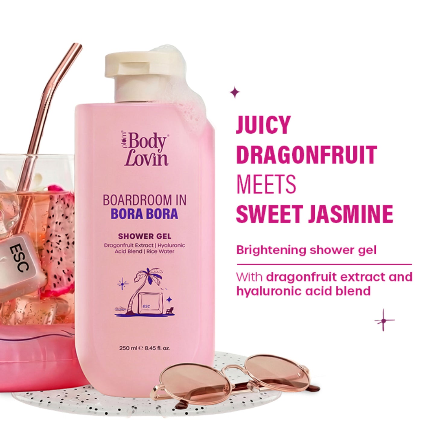 Plum BodyLovin’ Boardroom In Bora Bora Shower Gel, Hydrating & Brightening Body Wash