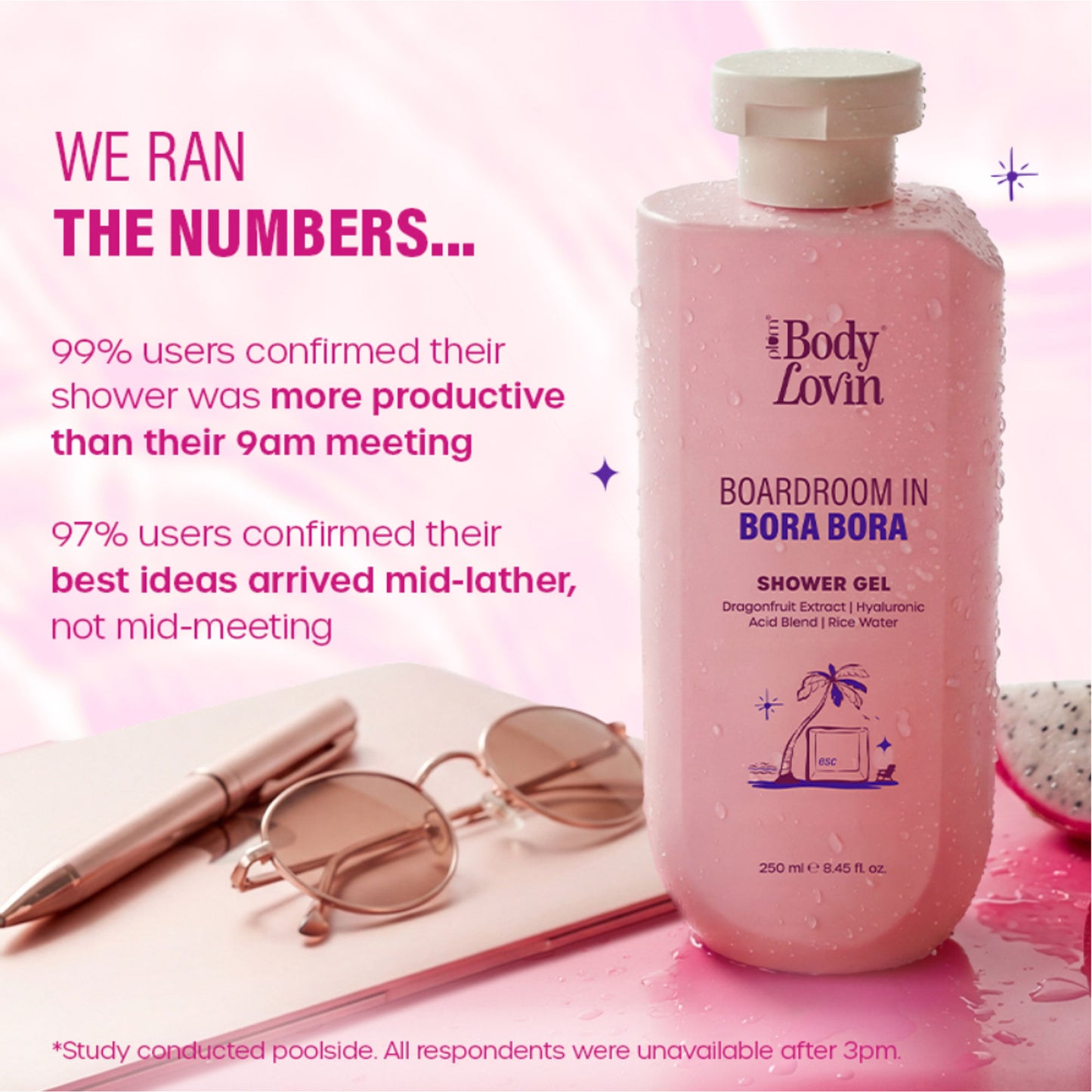 Plum BodyLovin’ Boardroom In Bora Bora Shower Gel, Hydrating & Brightening Body Wash