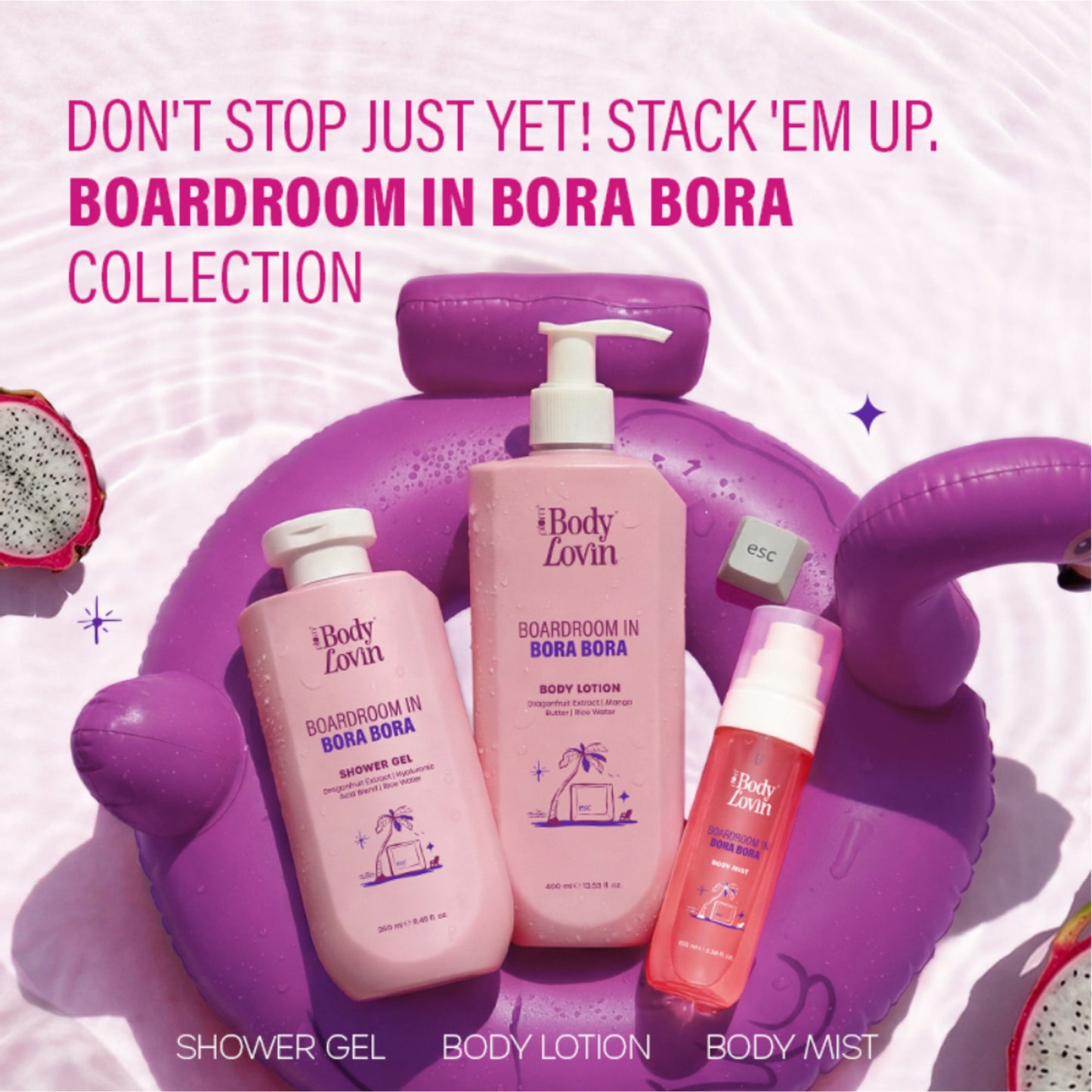 Plum BodyLovin’ Boardroom In Bora Bora Shower Gel, Hydrating & Brightening Body Wash