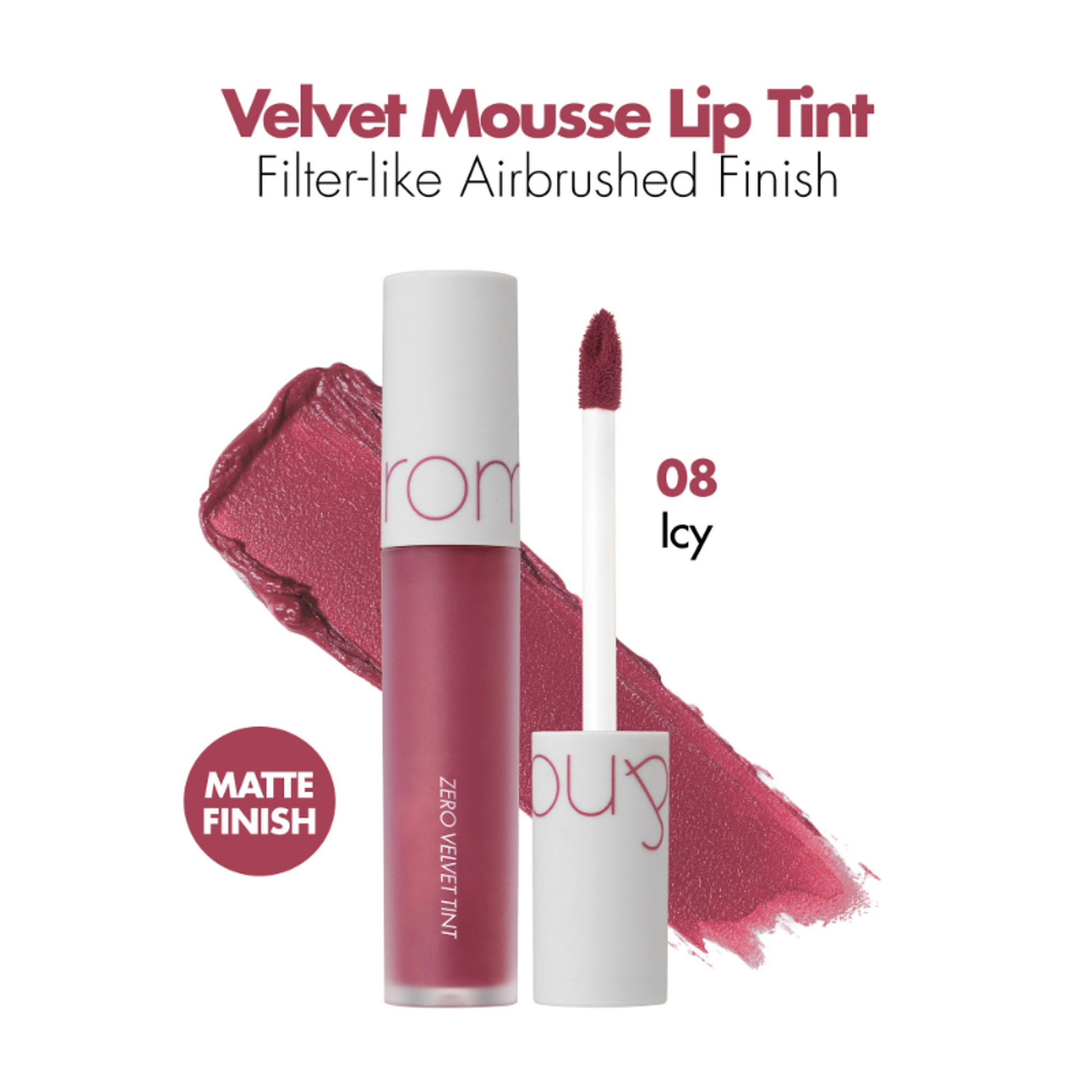 Rom&nd Zero Velvet Tint - 08 Icy