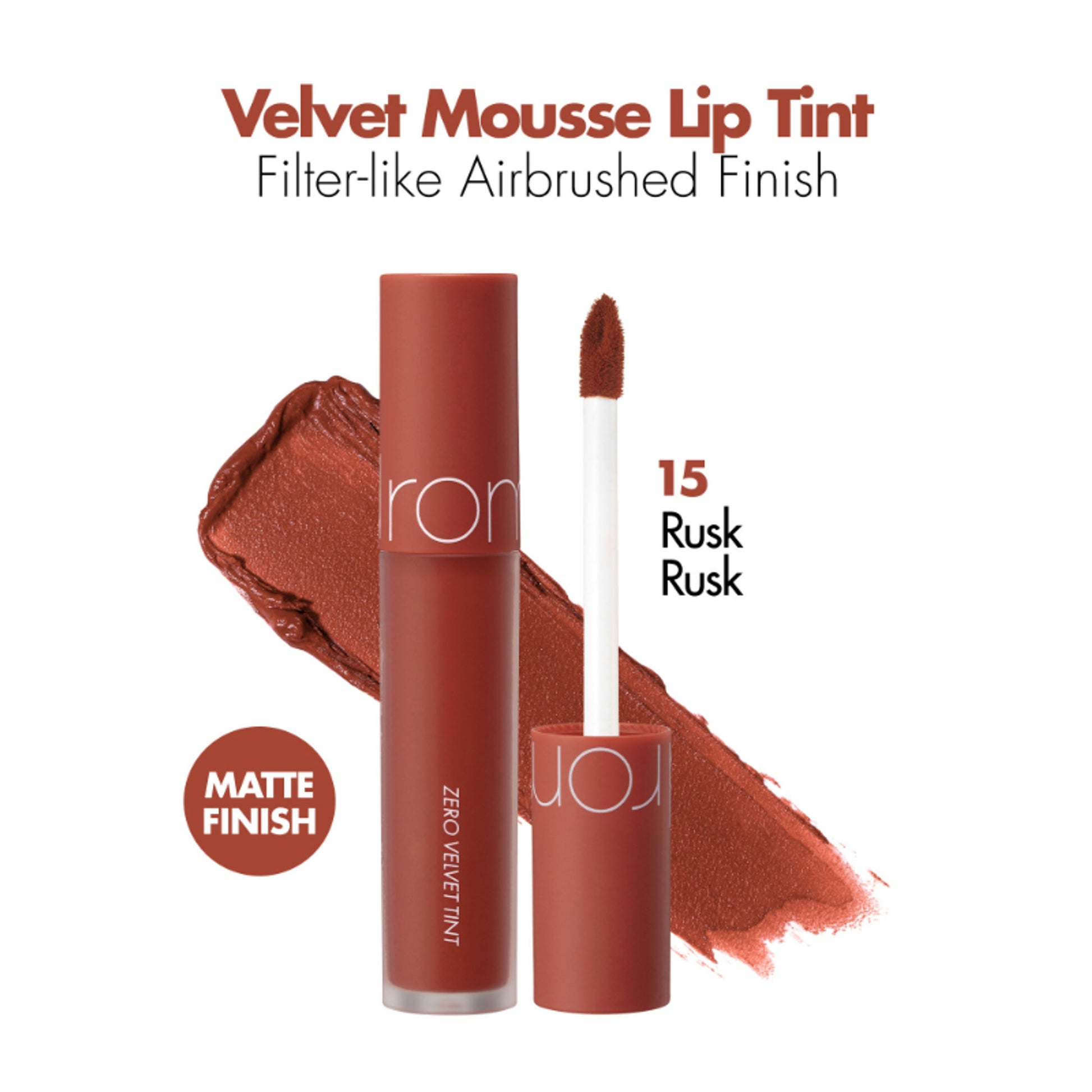 Rom&nd Zero Velvet Tint - 15 Rusk Rusk