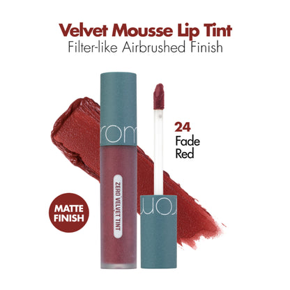 Rom&nd Zero Velvet Tint - 24 Fade Red