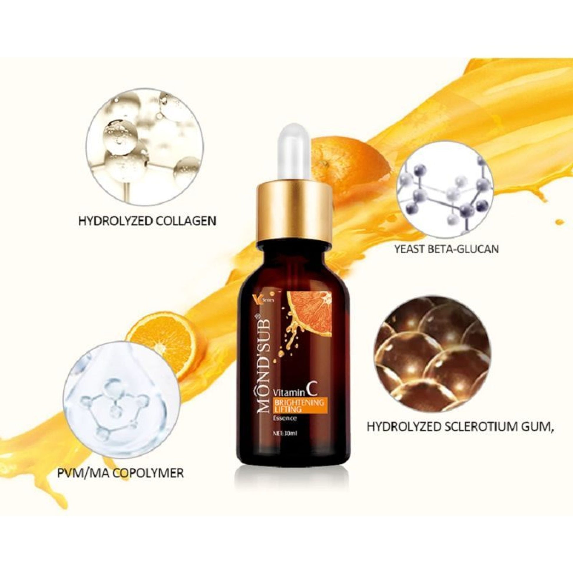Mond'Sub Vitamin C Brightening Lifting Face Serum With (3-O Ethyl Ascorbic Acid) For Brightening