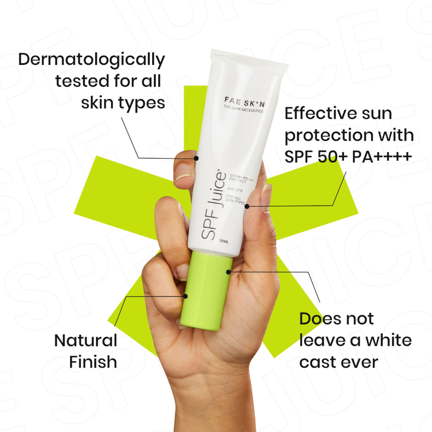 FAE Beauty No White Cast Lightweight Sunscreen SPF Juice SPF 50+ PA++++