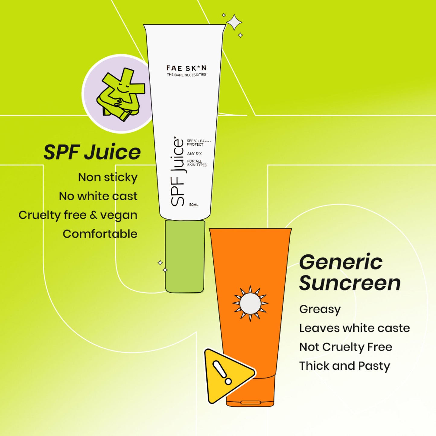FAE Beauty No White Cast Lightweight Sunscreen SPF Juice SPF 50+ PA++++