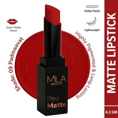 Mila Beauté Pro Matte Long Lasting Creamy Matte Finish Lipstick - Padmaavat